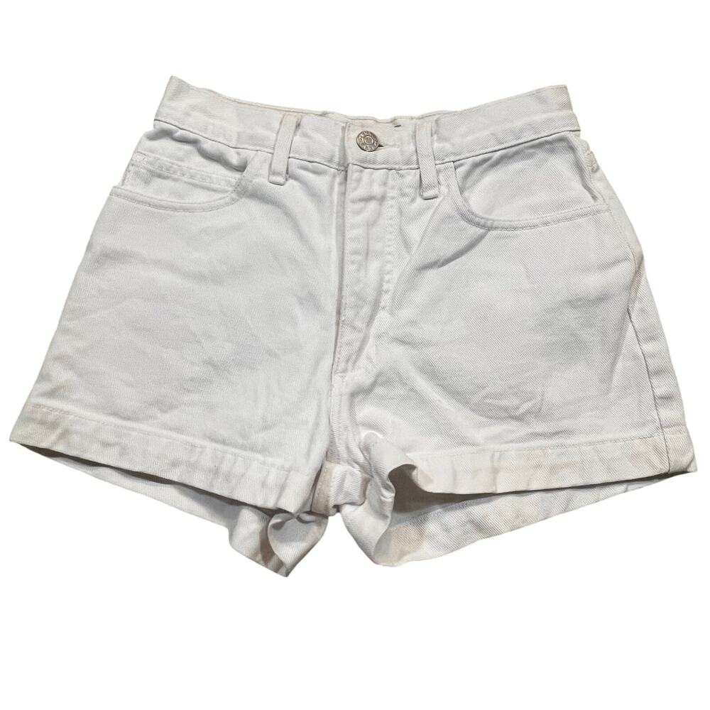 Vintage Guess‎ Jeans Womens 26 White Denim Shorts Made in USA Y2K High Rise